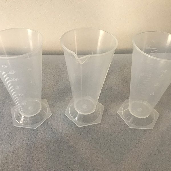 125 milliliter(ml) Clear Conical Measuring Cup by Sahana Medical Enterprises