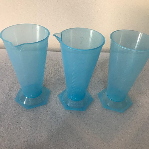 125 milliliter(ml) Blue Conical Measuring Cup by Sahana Medical Enterprises