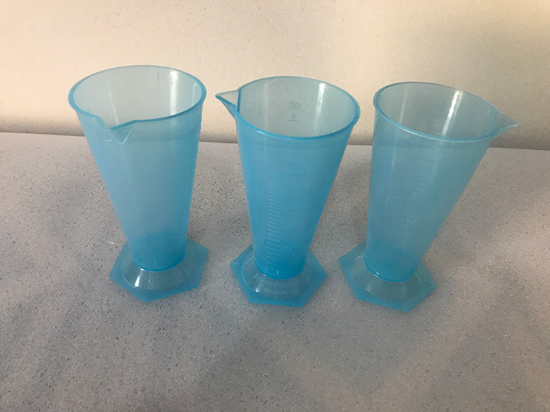 125 milliliter(ml) Blue Conical Measuring Cup by Sahana Medical Enterprises